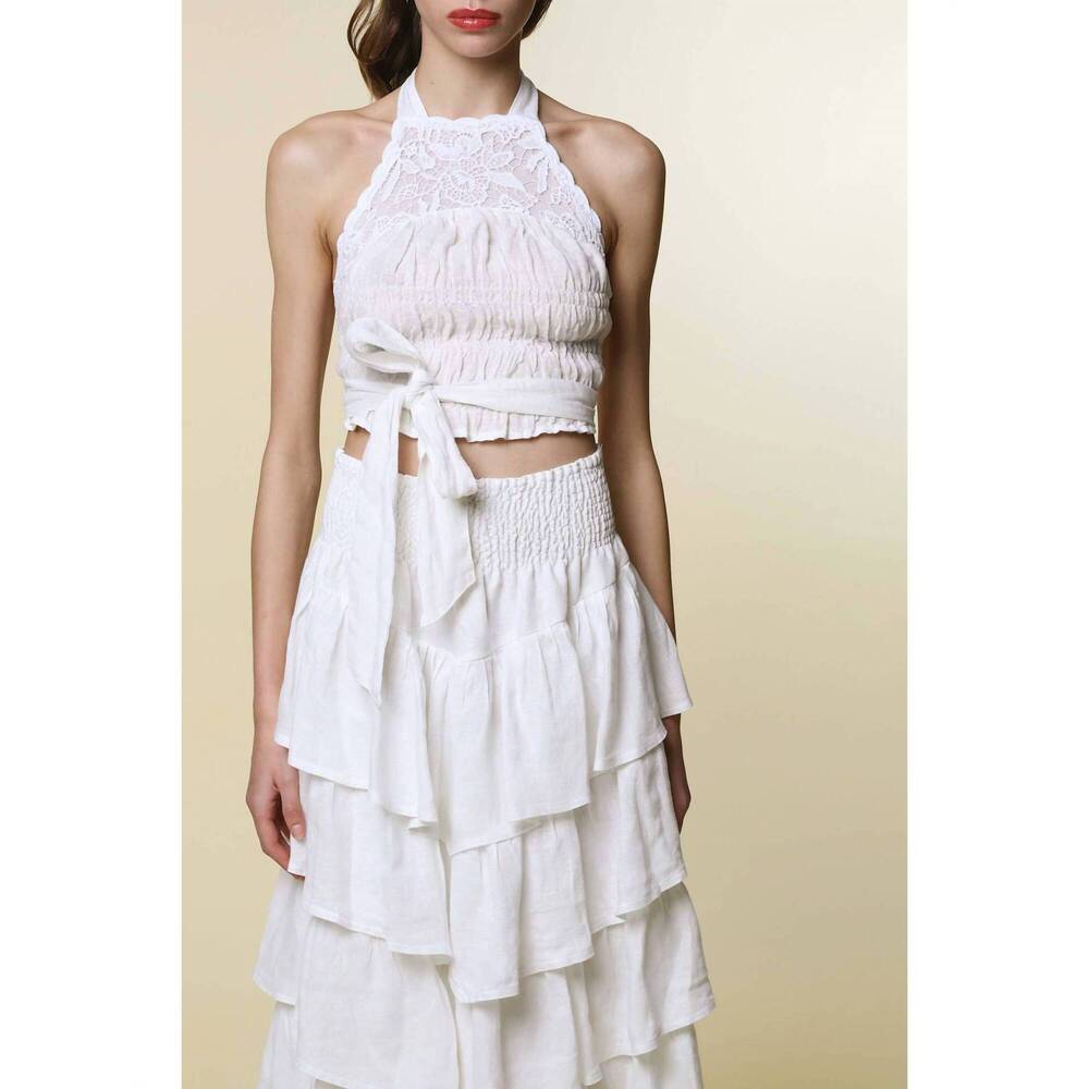 NEW QUEEN MODA POSITANO nerina top in ivory